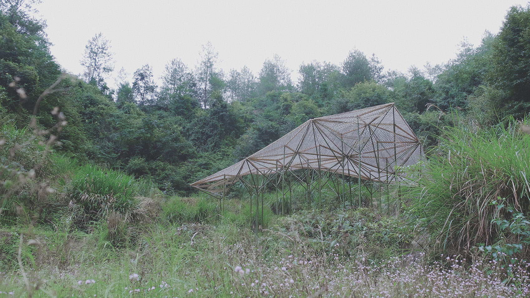 Pavilion with 24 pillars China by Atelier Tree