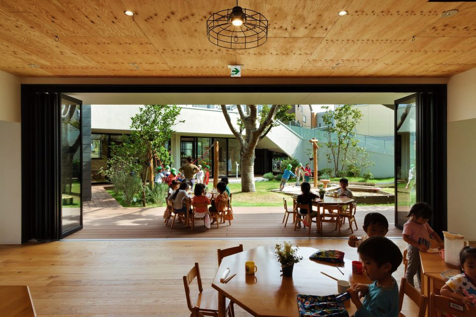 KM Kindergarten and Nursery Osaka Japan by HIBINOSEKKEI Youji no Shiro