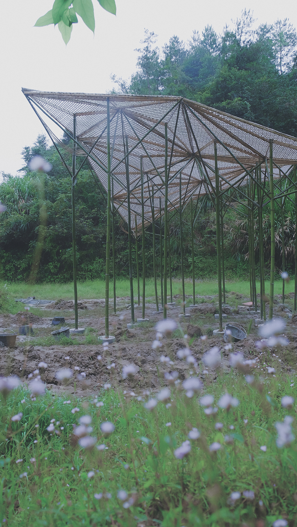 Pavilion with 24 pillars China by Atelier Tree
