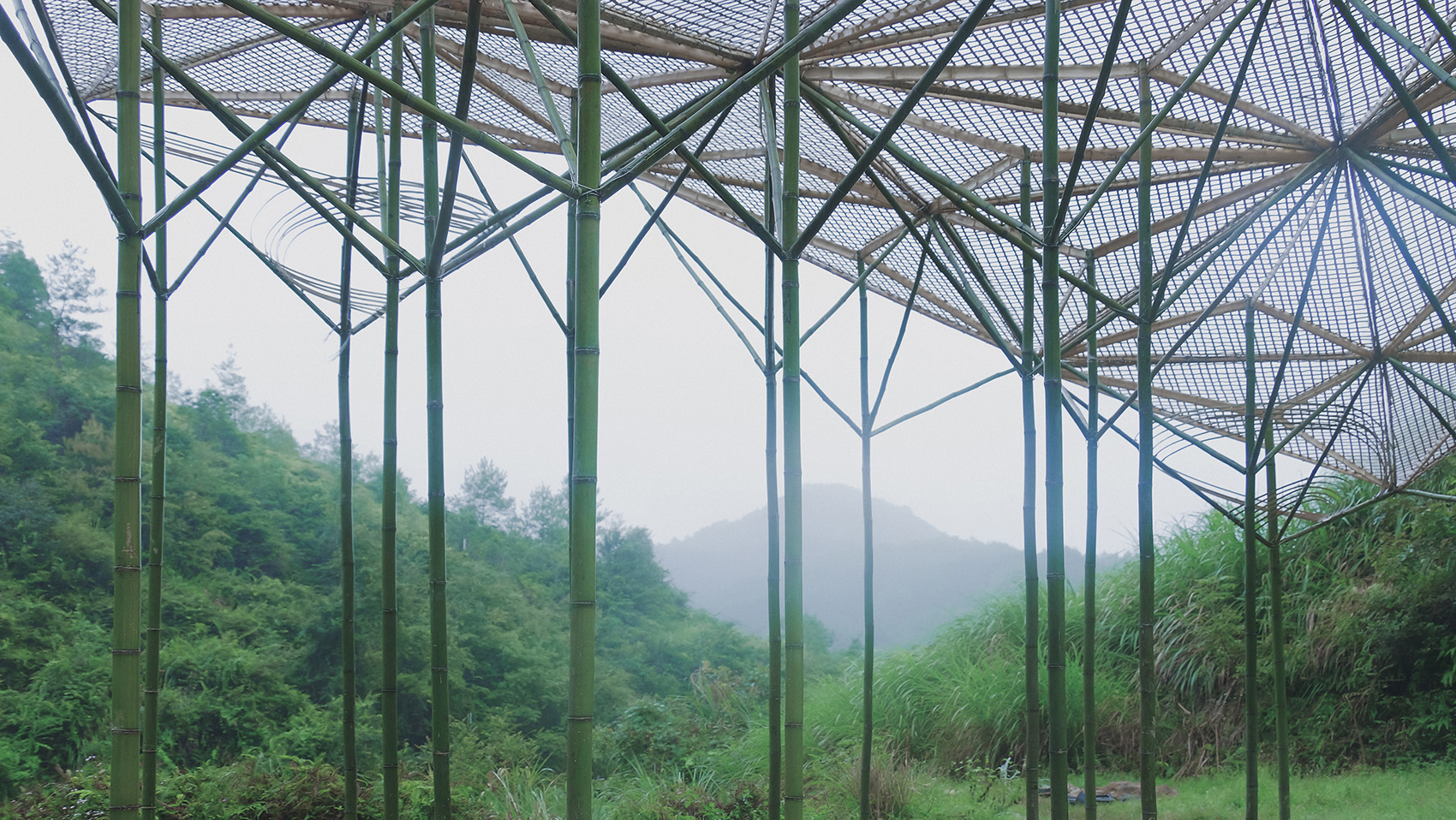 Pavilion with 24 pillars China by Atelier Tree