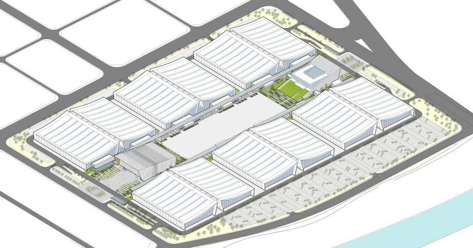 axonometric Changsha International Convention and Exhibition Center TJAD