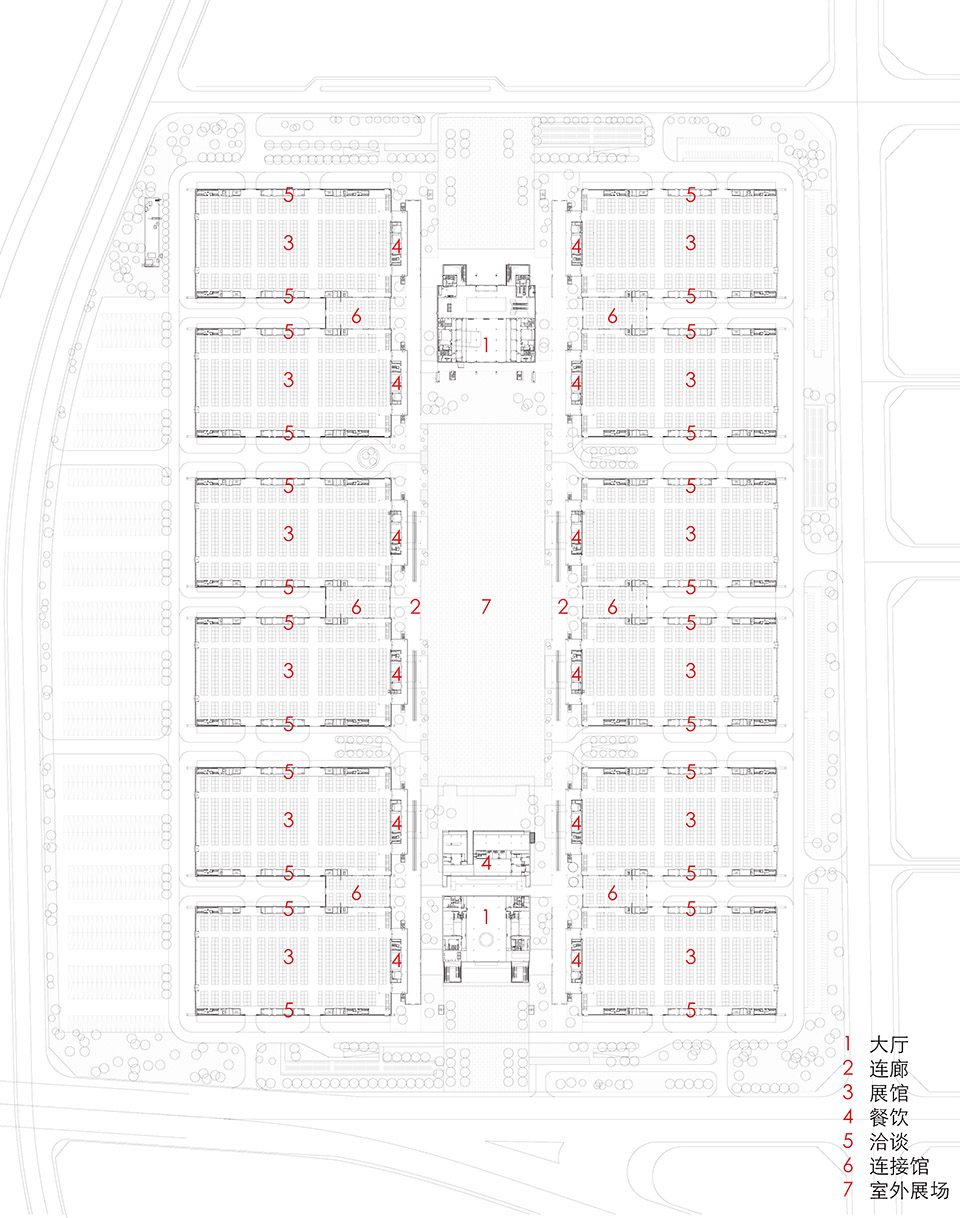 plan Changsha International Convention and Exhibition Center TJAD