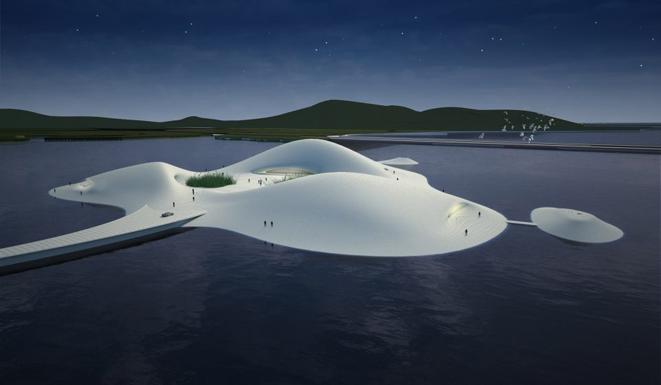 MAD Pingtan Art Museum rendering site birdview