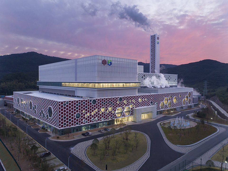 Ningbo Yinzhou Domestic Waste Incineration Power Plant China by AIA Architectes