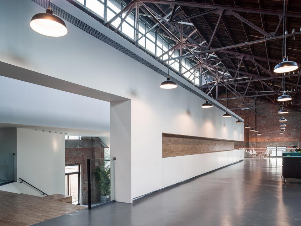 the renovation of old train factory to crrc 1897 creative display center china by project