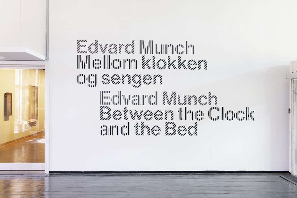 exhibition design for edvard munch between the clock and the bed by snohetta