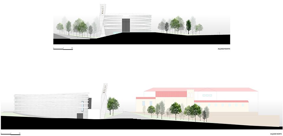 Church S TiagoAntas Elevations North West 拷贝