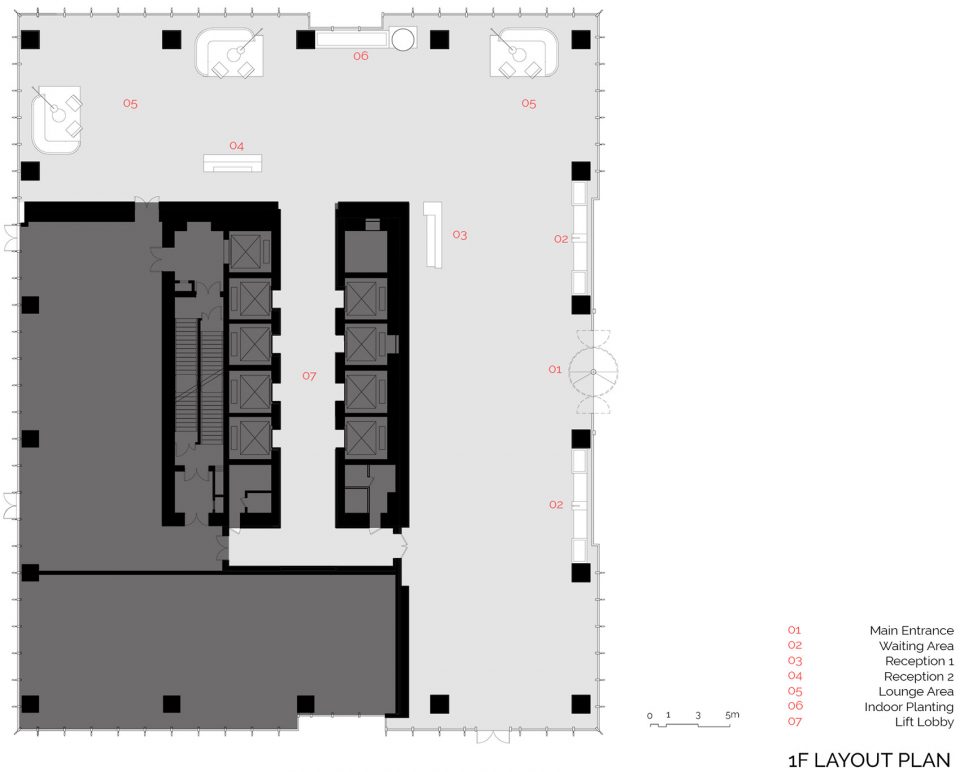 F Lobby Layout Plan AFC Tower Spacemen