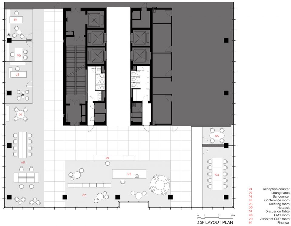 F Business Lounge Layout Plan AFC Tower Spacemen