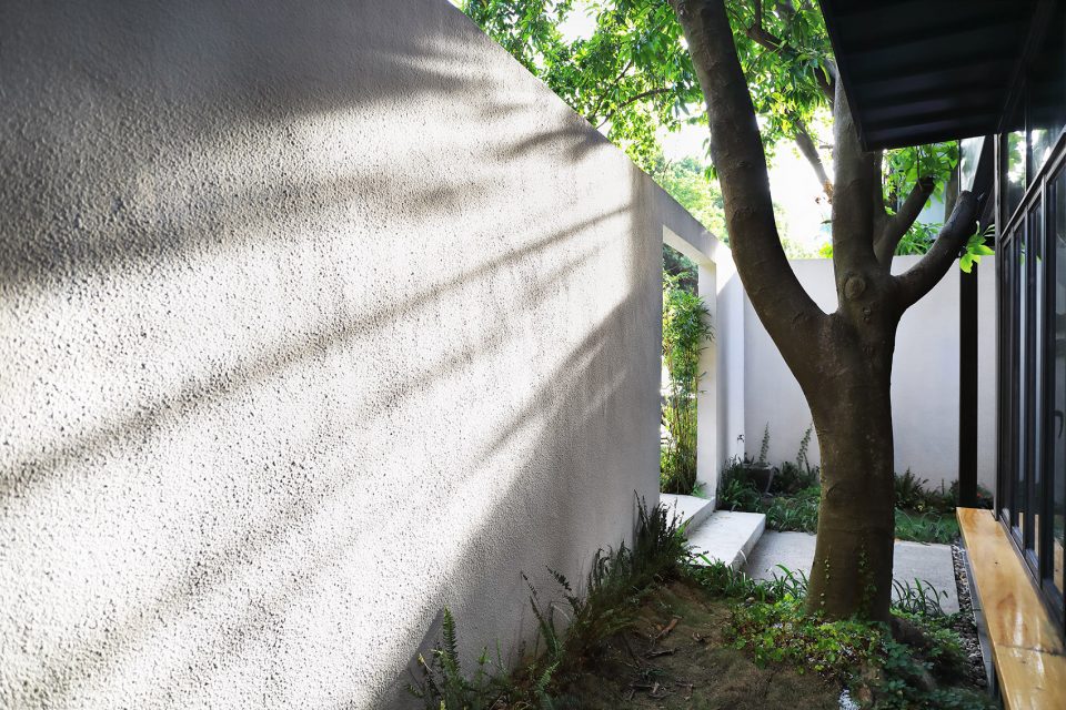 院子白围墙