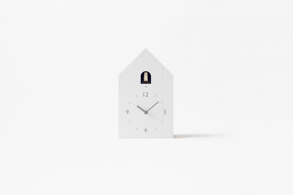 3 different models of cuckoo clocks by nendo