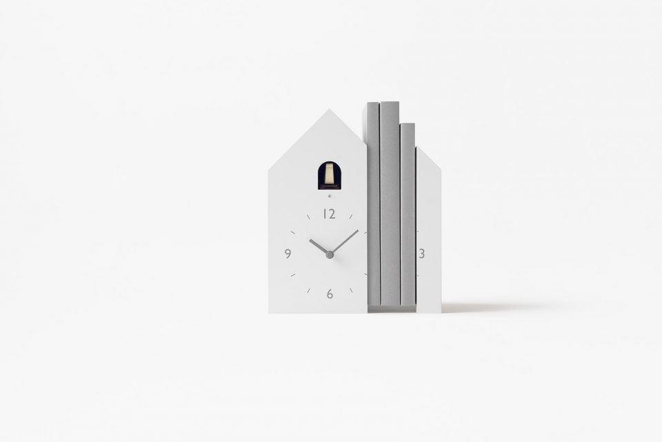 3 different models of cuckoo clocks by nendo
