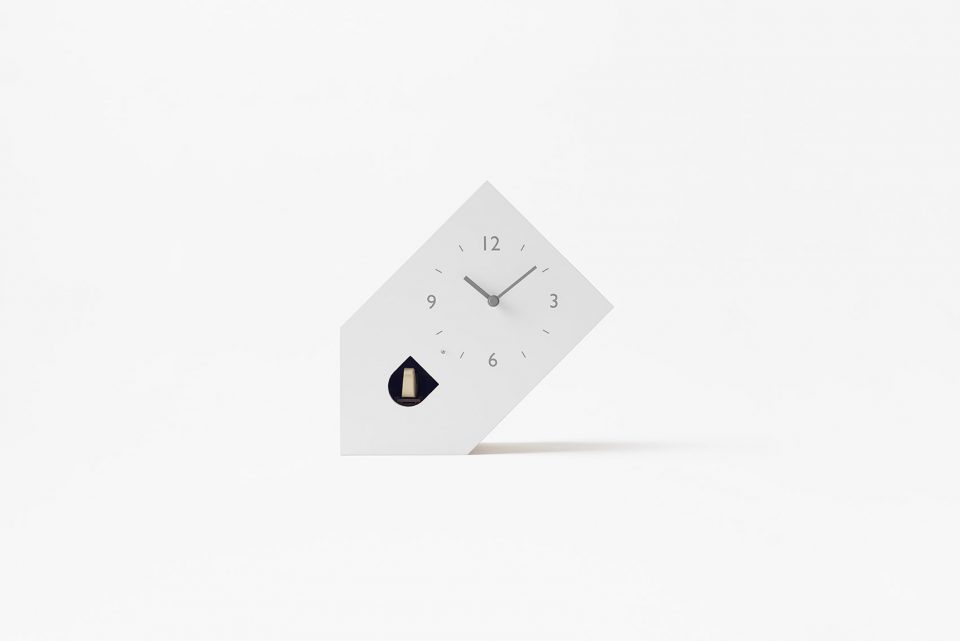3 different models of cuckoo clocks by nendo