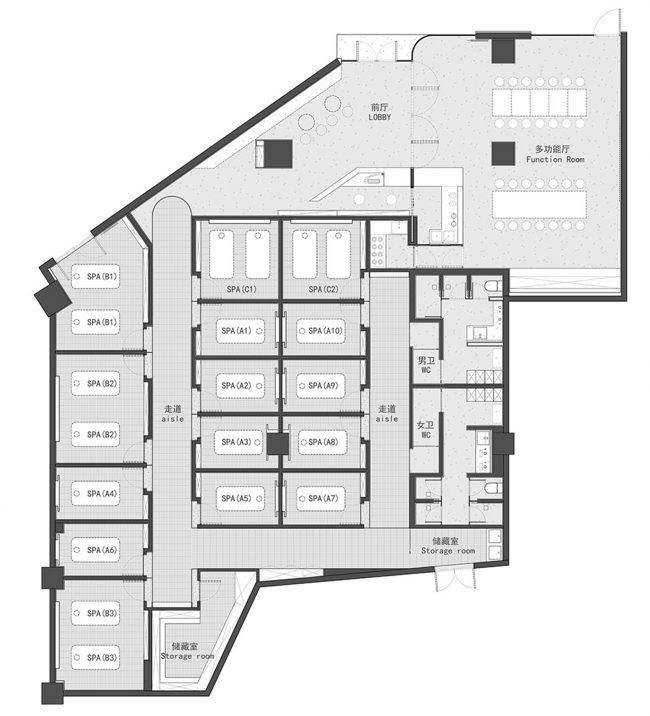 SpaSpace in Vanke center China by UStudies Architects 1