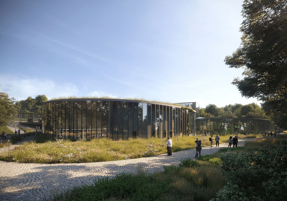 Entrance building of botanical garden in Prague Fránek Architects