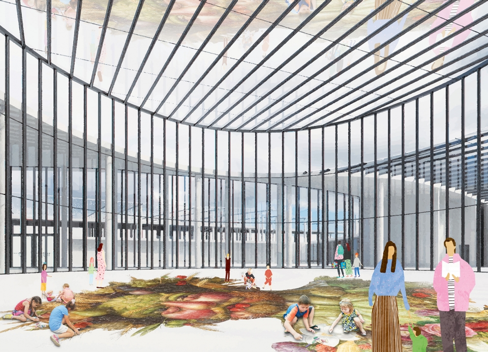 Entrance building of botanical garden in Prague Fránek Architects