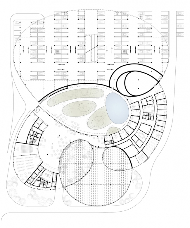 Entrance building of botanical garden in Prague Fránek Architects