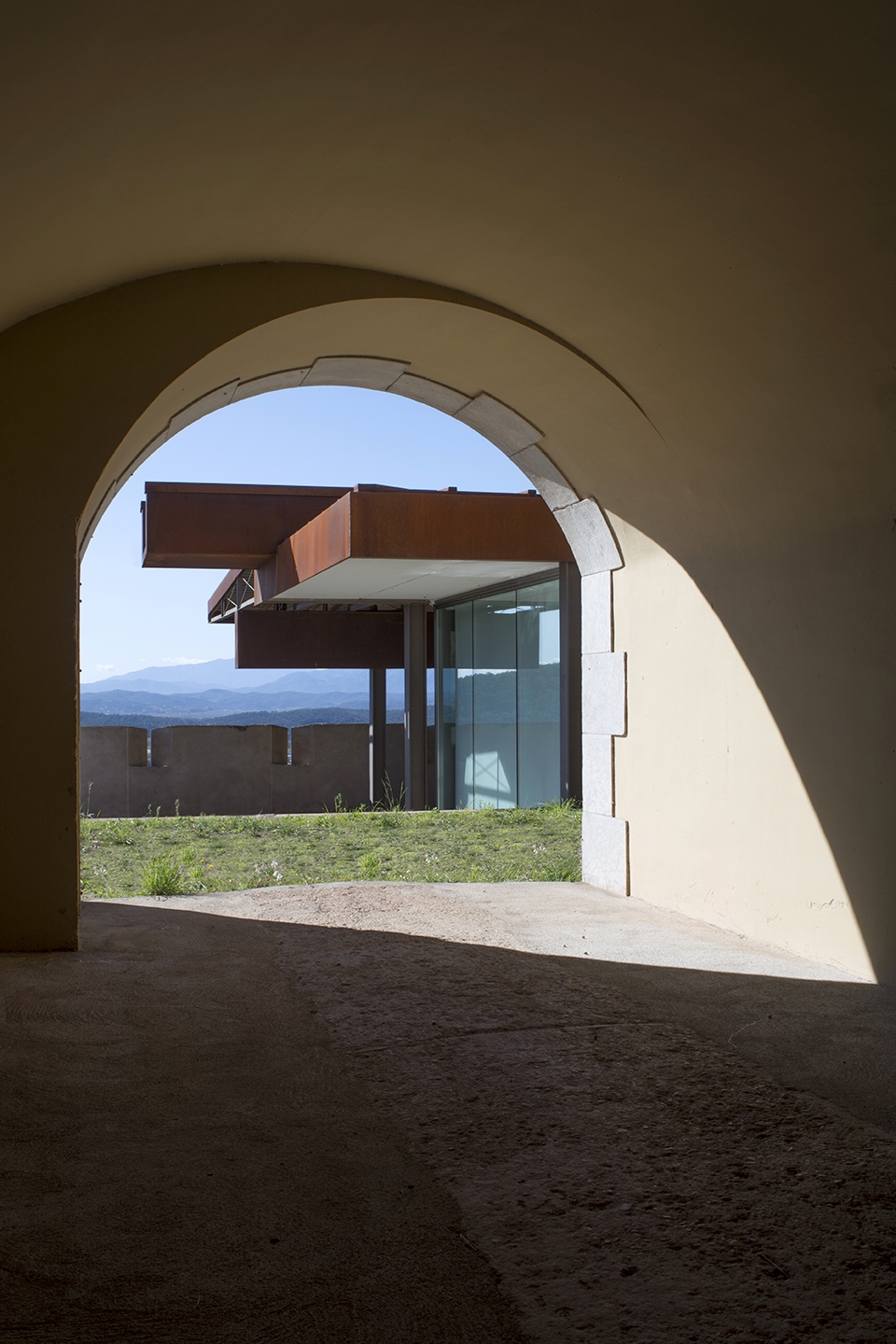 contemporary arts center and hotel at the former xixth century fortres of sant julia de ramis girona by fuses viader arquitectes