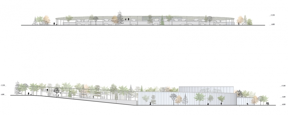Entrance building of botanical garden in Prague Fránek Architects