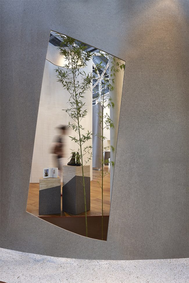 The suspended felt pavilion China by META Project