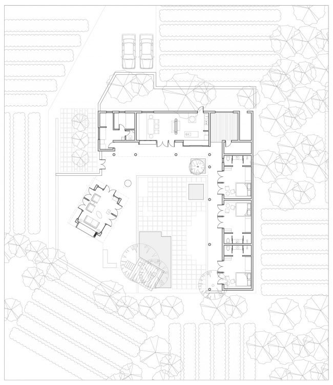 Tea time courtyard China by Shall design