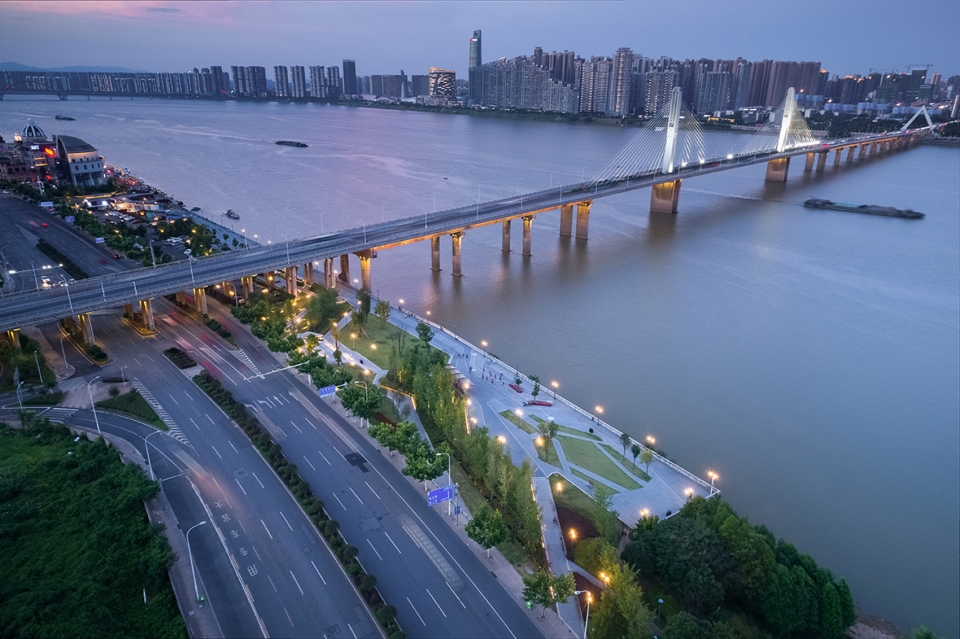 Changsha Xiang River West Bank Commercial Tourism Landscape Zone China by GVL