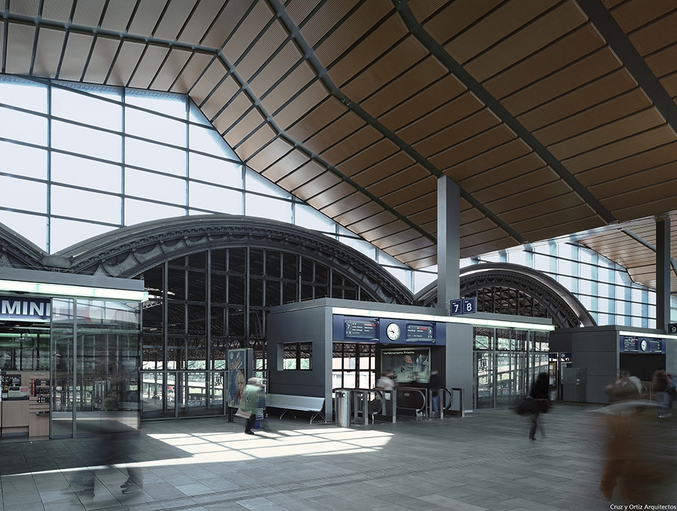 basel sbb railway station by cruz y ortiz arquitectos