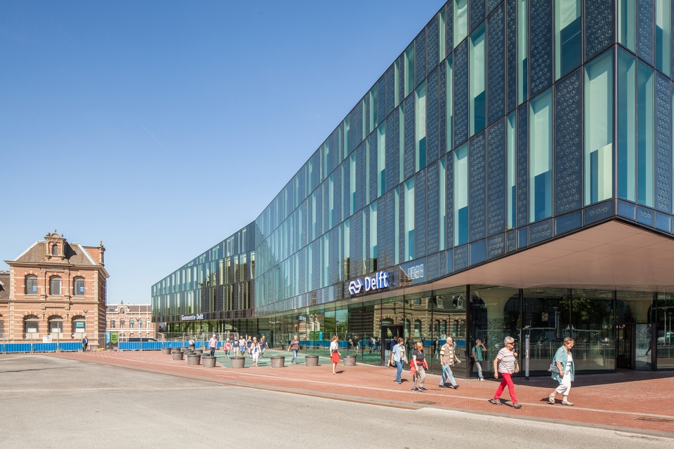 Delft City Hall and Train Station