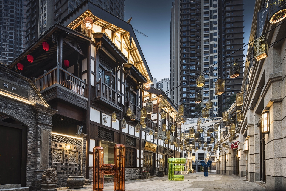 Chongqing Landmark Riverside Park Danzishi Old Street China by LWK