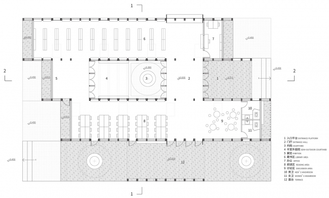 Er tai town primary school library China by dot Architects
