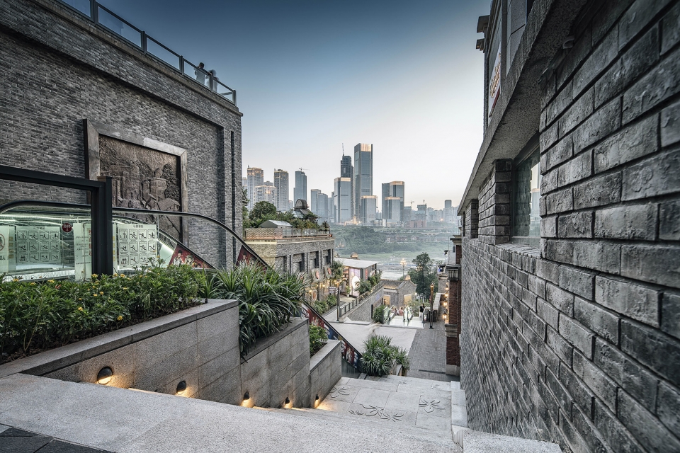 Chongqing Landmark Riverside Park Danzishi Old Street China by LWK