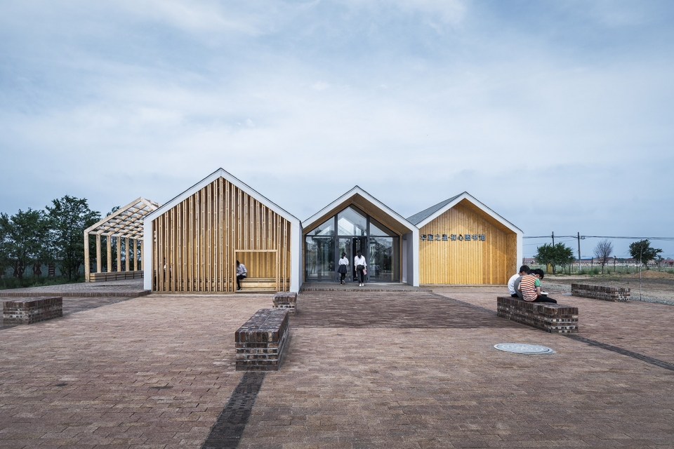 Er tai town primary school library China by dot Architects