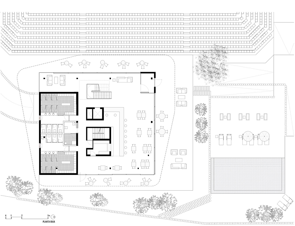 tennis terraces by gras arquitectos