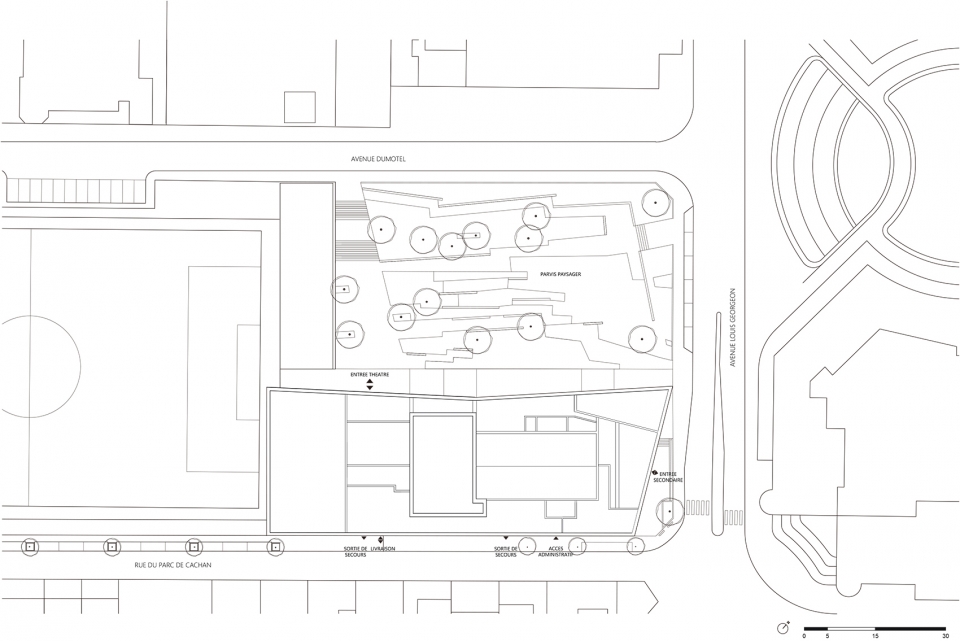 restruction rehabilitation of theater jacques carat by ateliers o s architectes
