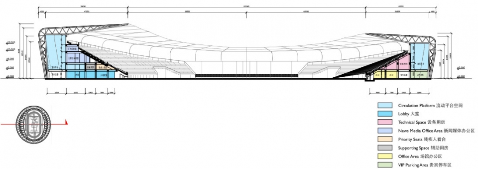 linxia olympic sports center stadium dutstudio
