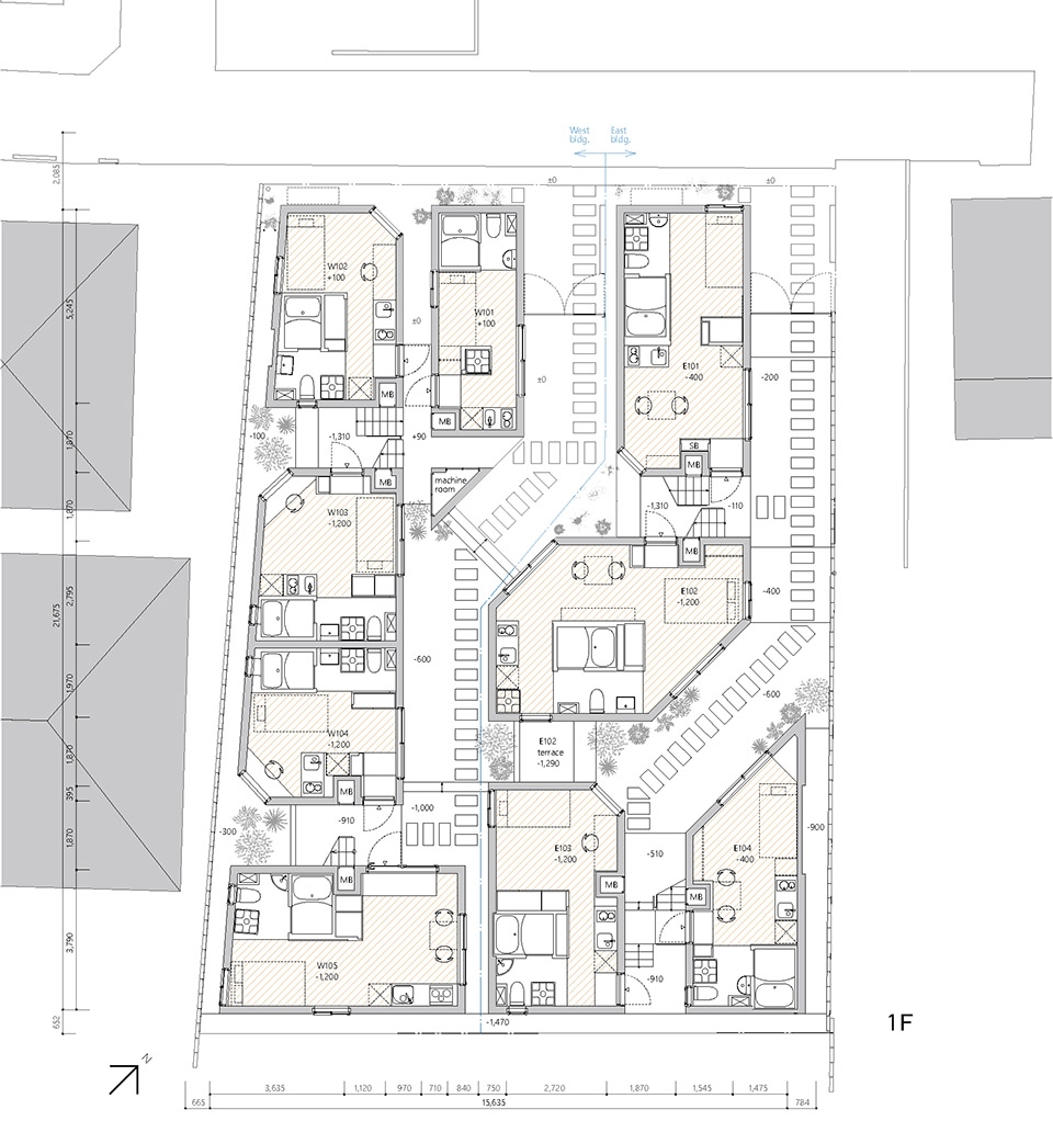 Uehara Apartment by Hiroyuki Ito Architects 15