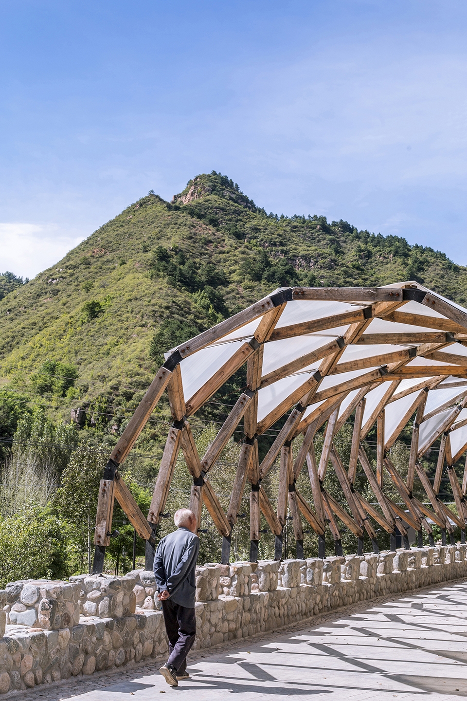 pergola in luotuowan village china by luo studio