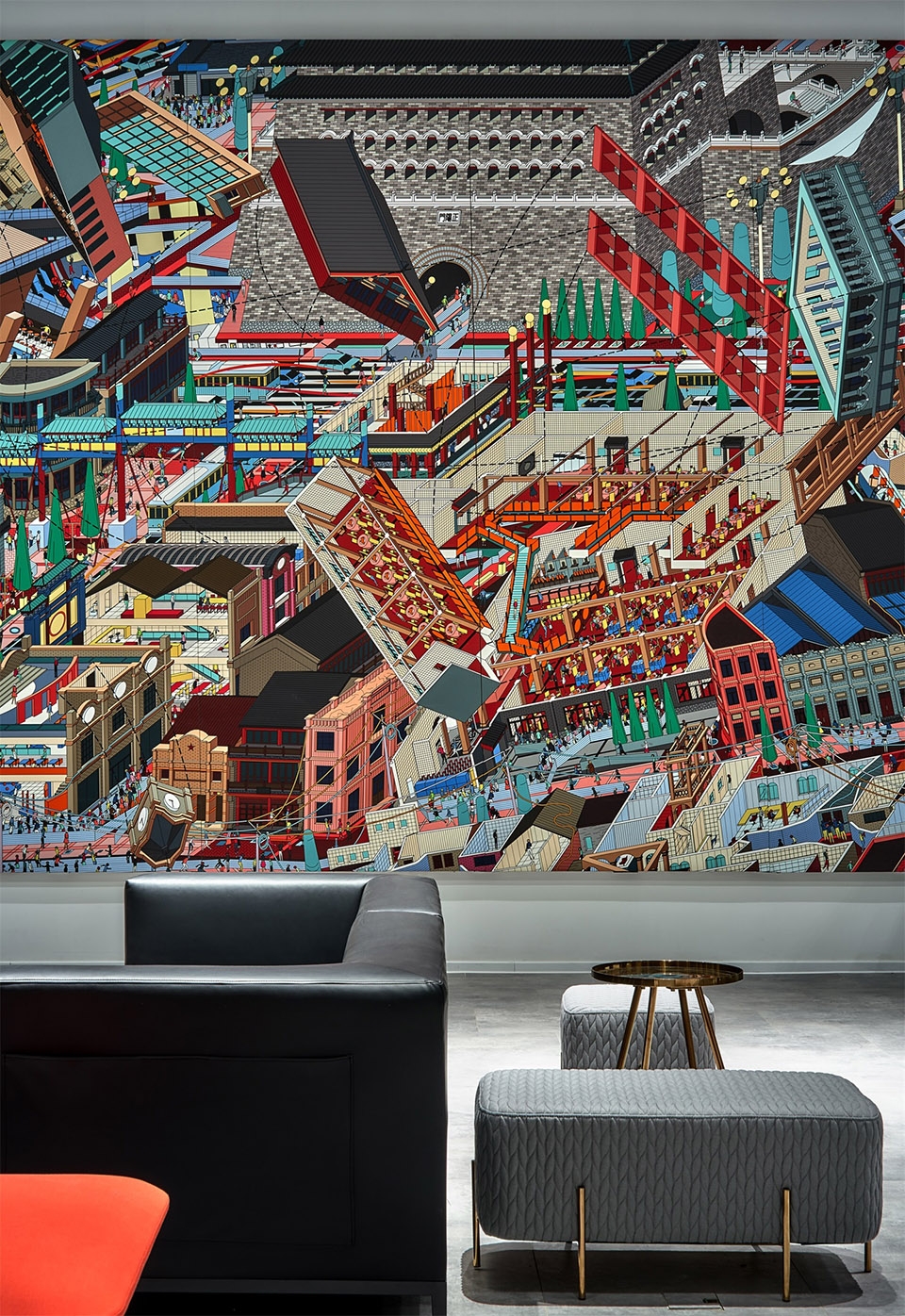 under the zhengyangmen china by drawing architecture studio