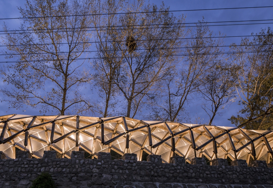 pergola in luotuowan village china by luo studio