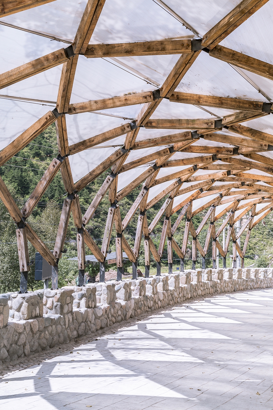 pergola in luotuowan village china by luo studio