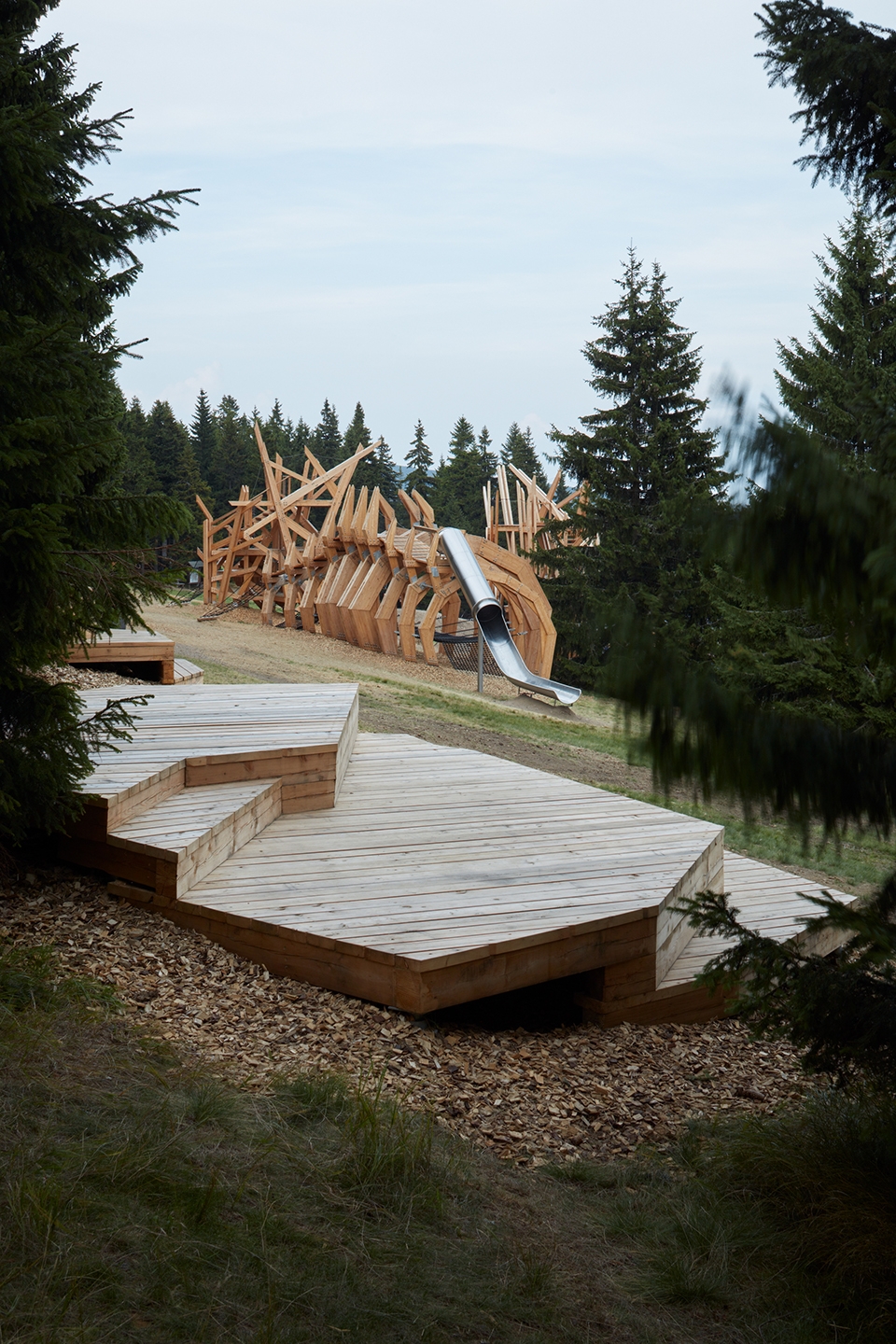 pecka playscape by molo architekti