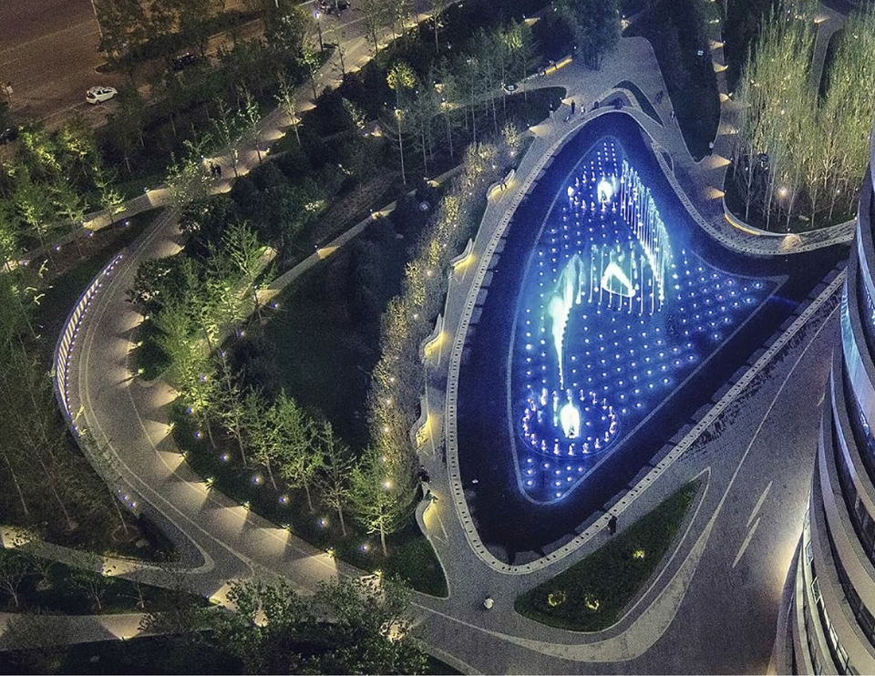 landscape design of wangjing soho china by ecoland