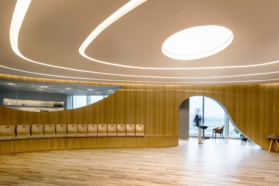 rainbow arches energy salon shanghai flagship store china by be hive building and environment design