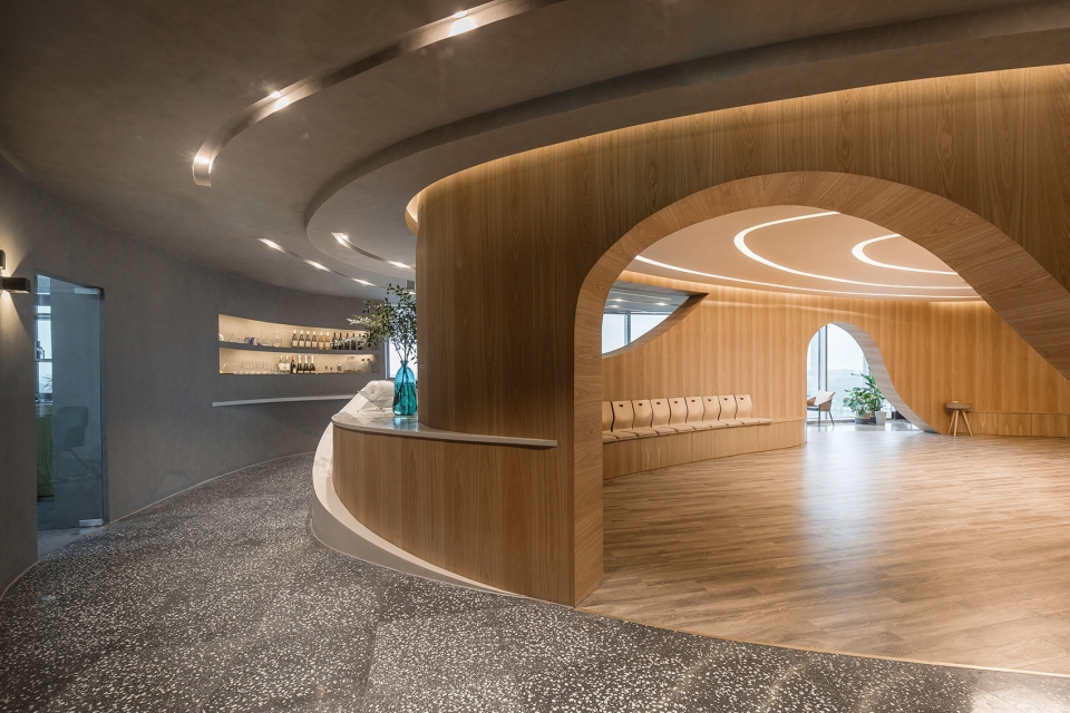 rainbow arches energy salon shanghai flagship store china by be hive building and environment design