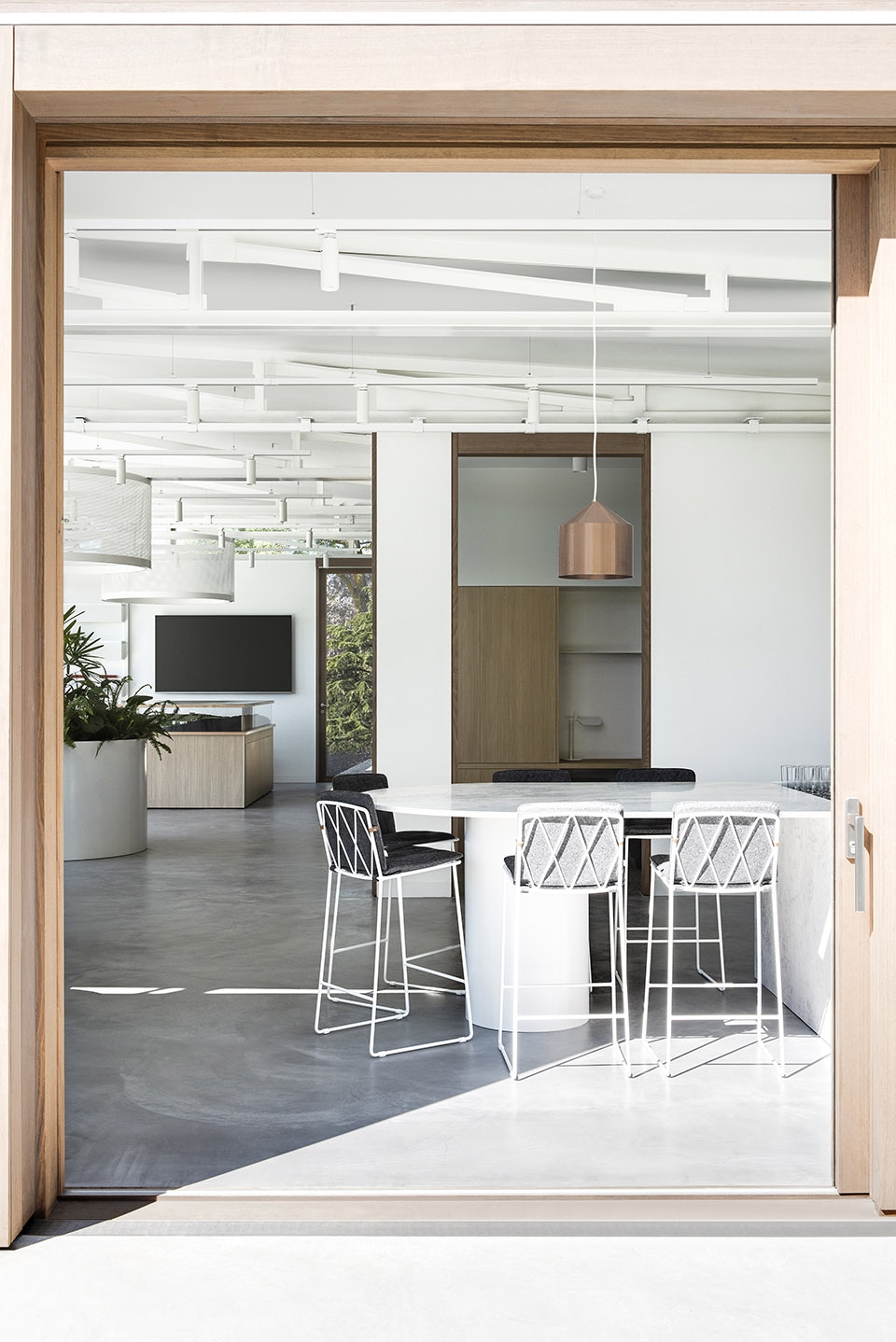 kinley cricket club by winter architecture