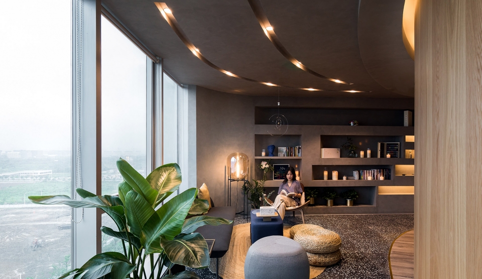 rainbow arches energy salon shanghai flagship store china by be hive building and environment design