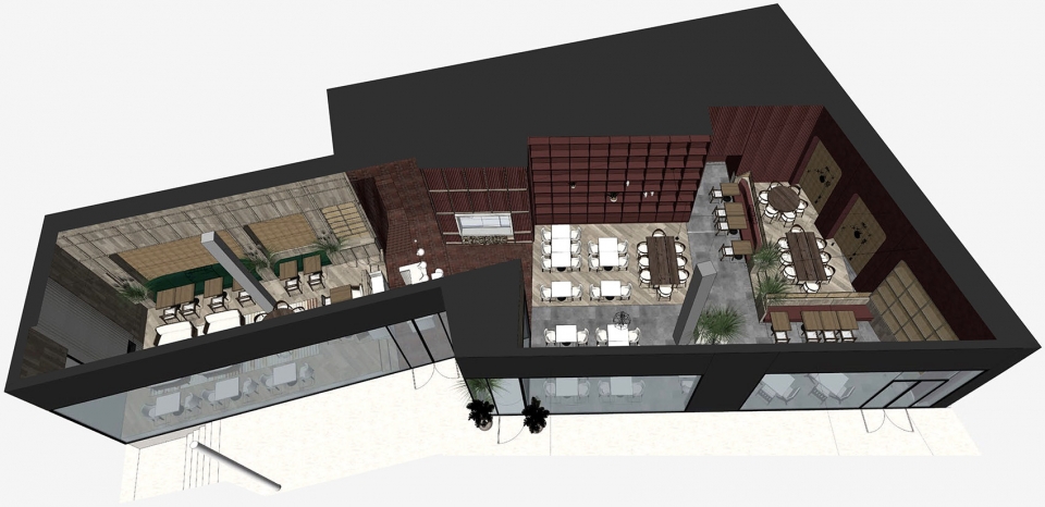 interior design of new york burger restaurant by proyecto singular