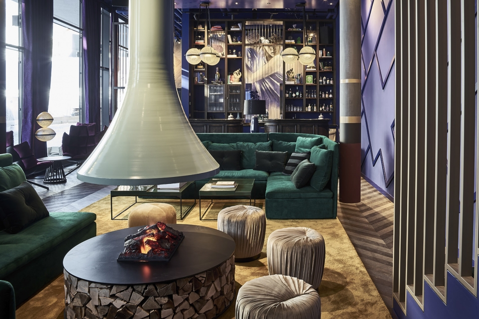 the interior design of the hide hotel flims by stylt trampoli