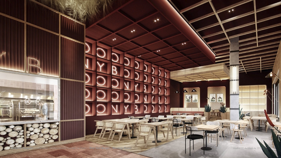 interior design of new york burger restaurant by proyecto singular