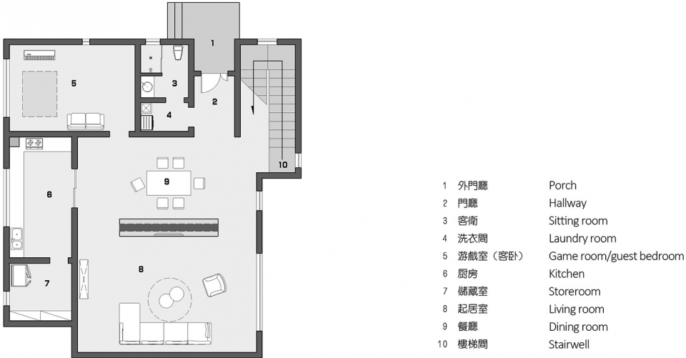 a white hillside house by ming ding spatial art studio